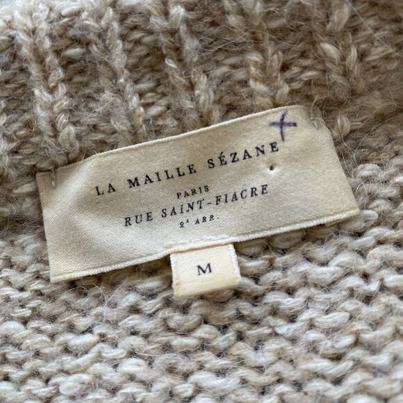Sezane Nathanael Sweater Abstract Colorblock Knit Jumper Medium - Picture 4 of 9